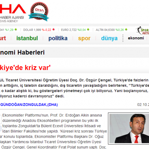DHA – Türkiye’de kriz var