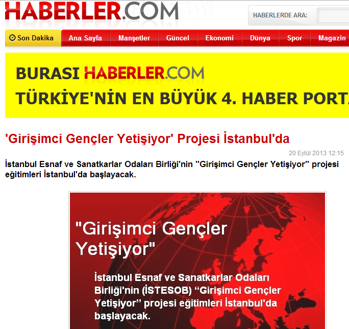 Haberler.com – ‘Girişimci Gençler Yetişiyor’ Projesi İstanbul’da